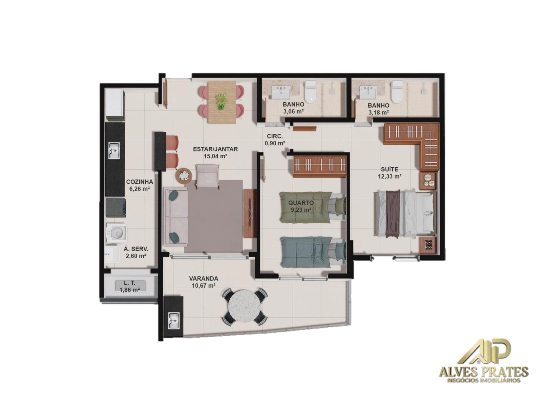 Apartamento à venda com 2 quartos, 73m² - Foto 13