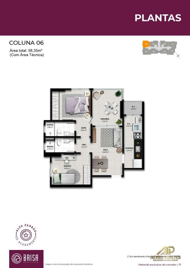 Apartamento à venda com 2 quartos, 58m² - Foto 14