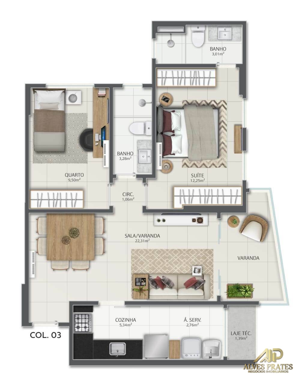 Apartamento à venda com 2 quartos, 70m² - Foto 17