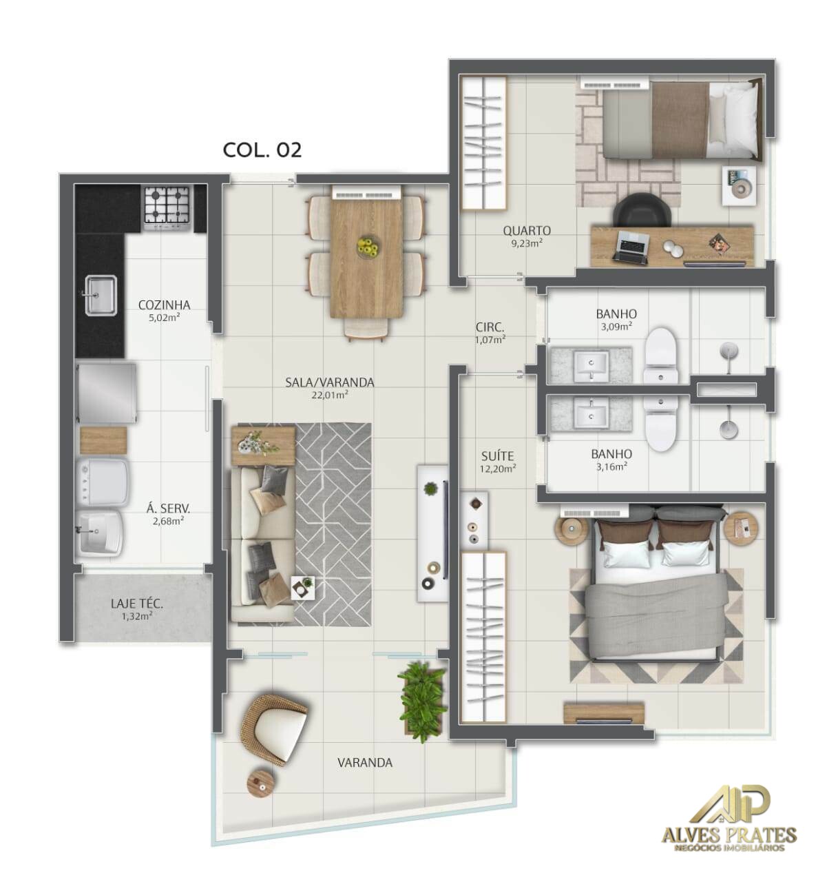 Apartamento à venda com 2 quartos, 70m² - Foto 15