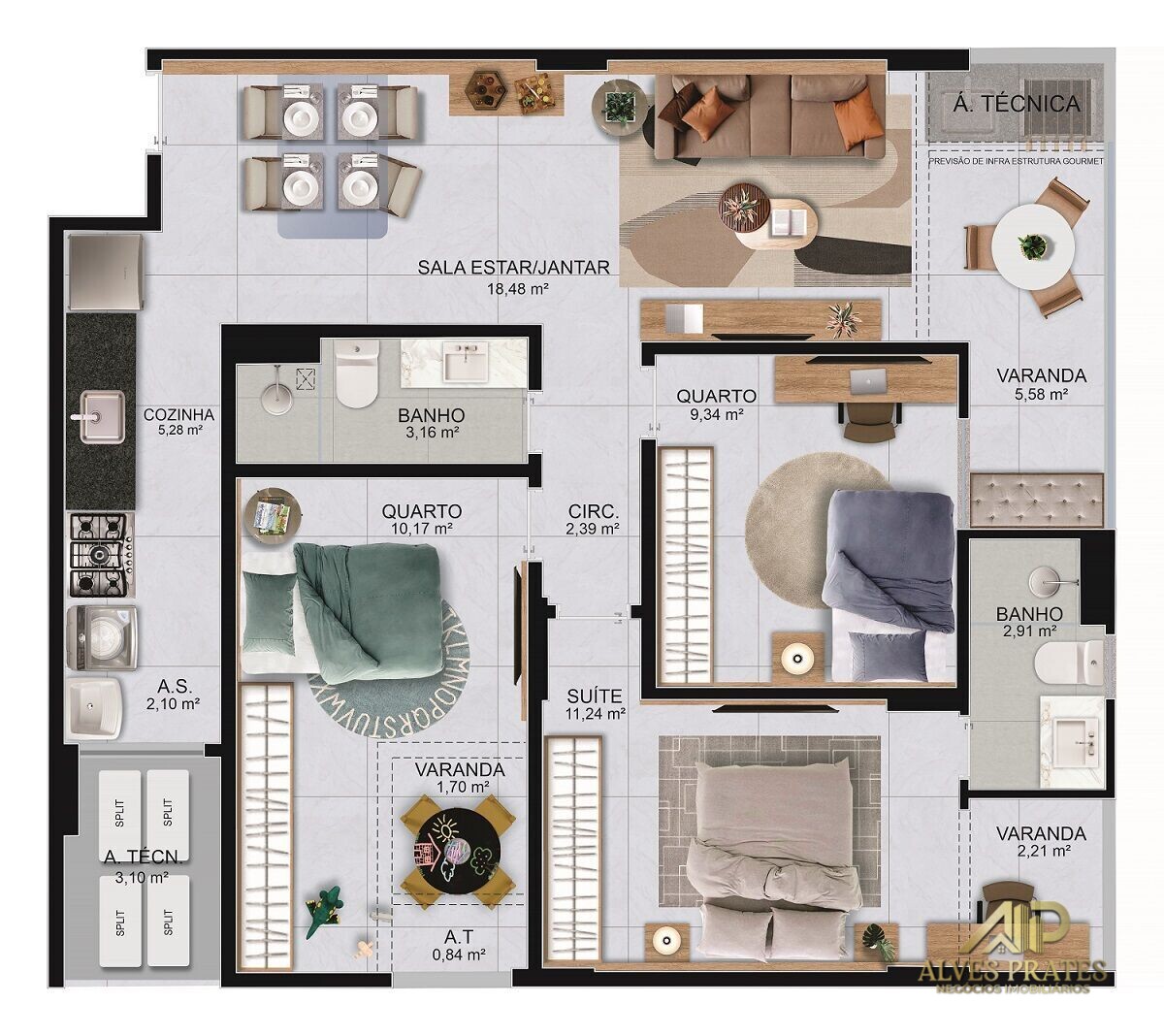 Apartamento à venda com 3 quartos, 98m² - Foto 20