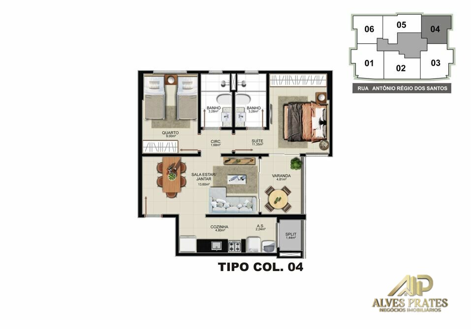 Apartamento à venda com 2 quartos, 63m² - Foto 10