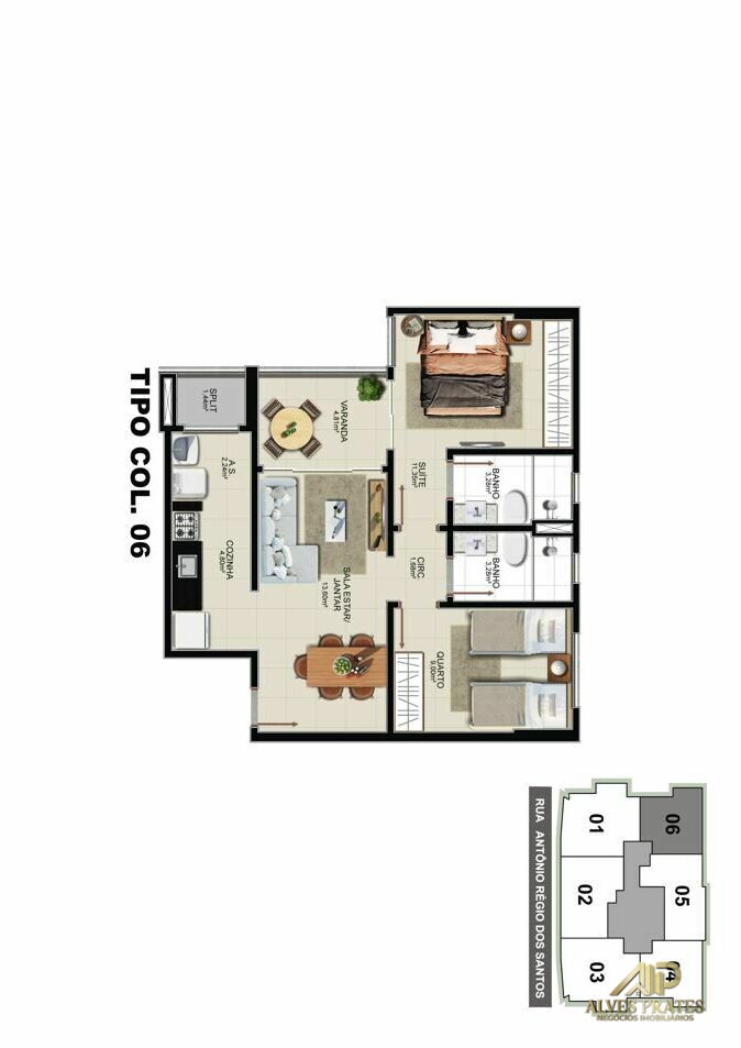 Apartamento à venda com 2 quartos, 63m² - Foto 12