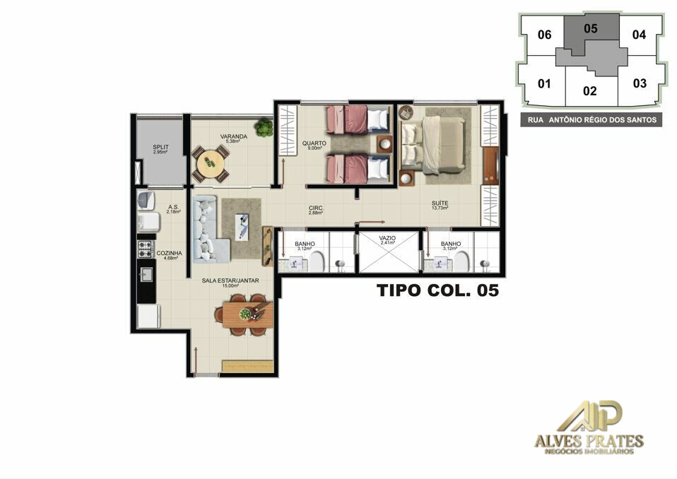 Apartamento à venda com 2 quartos, 63m² - Foto 11