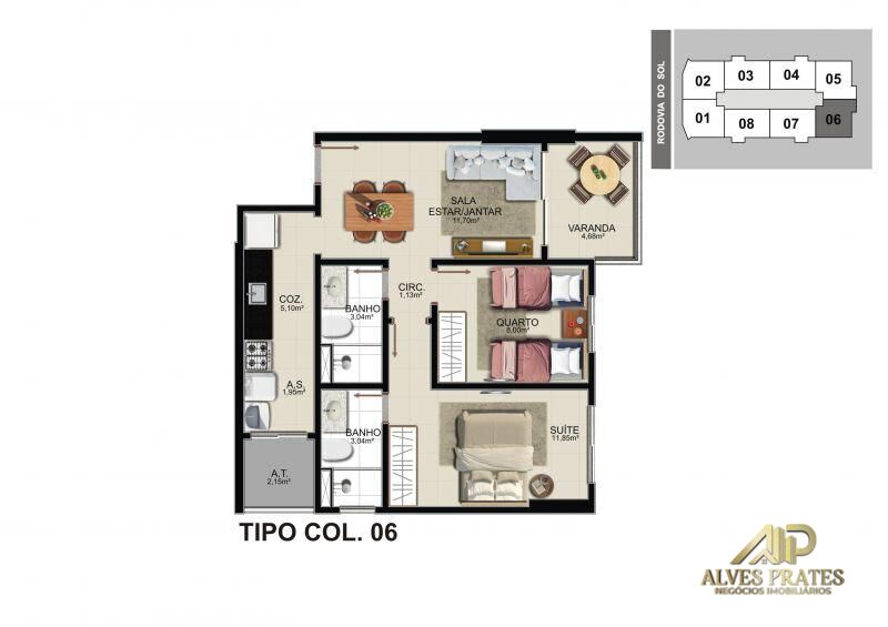 Apartamento à venda com 2 quartos, 60m² - Foto 22