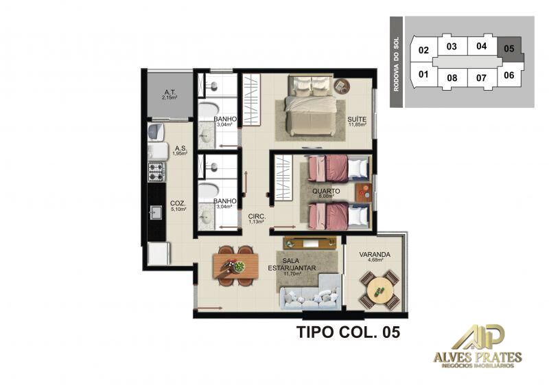 Apartamento à venda com 2 quartos, 60m² - Foto 21