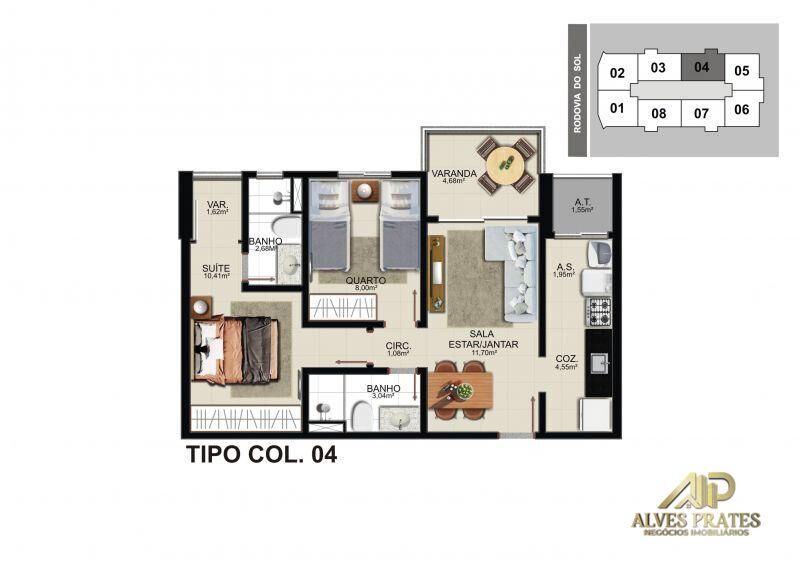 Apartamento à venda com 2 quartos, 60m² - Foto 20