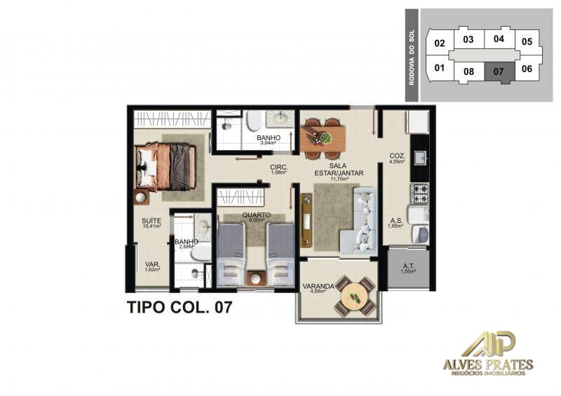 Apartamento à venda com 2 quartos, 60m² - Foto 23