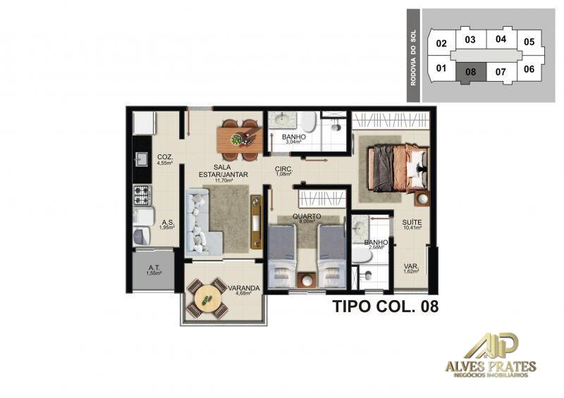 Apartamento à venda com 2 quartos, 60m² - Foto 24