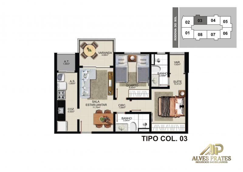 Apartamento à venda com 2 quartos, 60m² - Foto 19