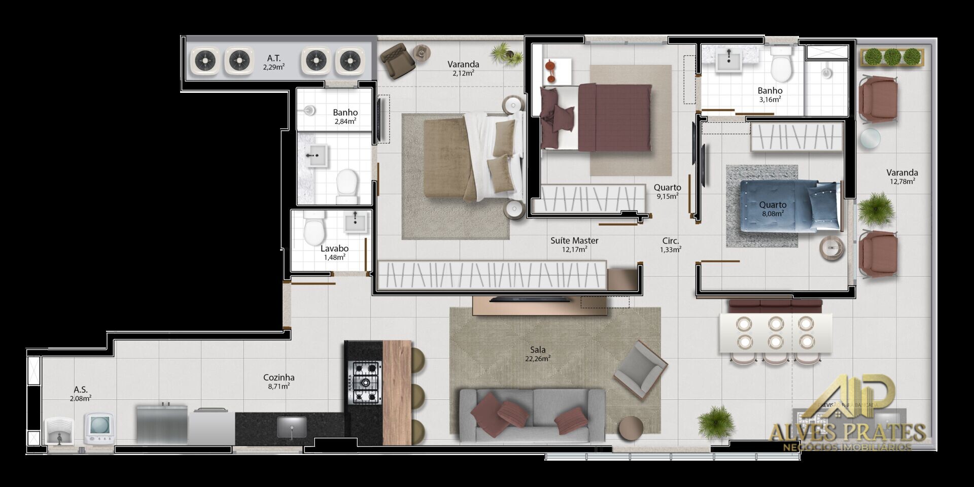 Apartamento à venda com 3 quartos, 165m² - Foto 29