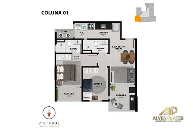 Apartamento à venda com 2 quartos, 60m² - Foto 20