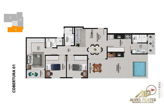 Apartamento à venda com 2 quartos, 60m² - Foto 17