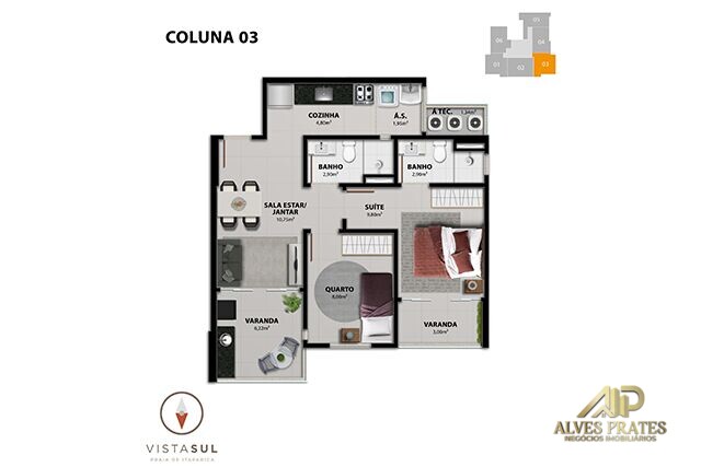 Apartamento à venda com 2 quartos, 60m² - Foto 22