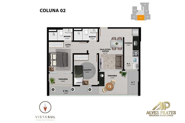 Apartamento à venda com 2 quartos, 60m² - Foto 21