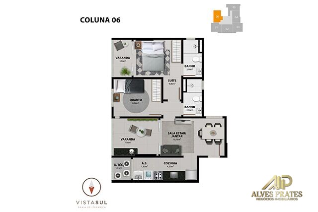 Apartamento à venda com 2 quartos, 60m² - Foto 25