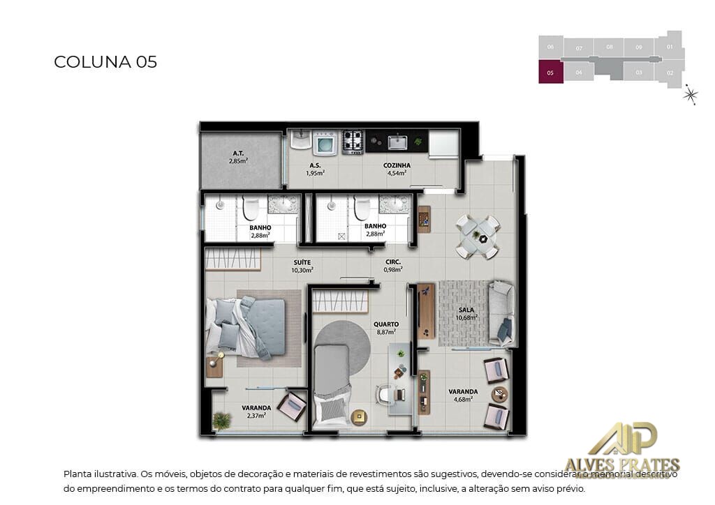 Apartamento à venda com 2 quartos, 61m² - Foto 22