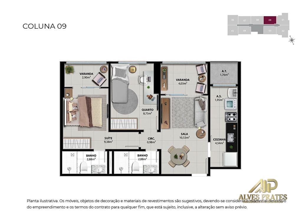 Apartamento à venda com 2 quartos, 61m² - Foto 30