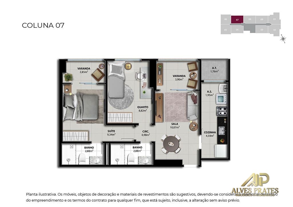 Apartamento à venda com 2 quartos, 61m² - Foto 26