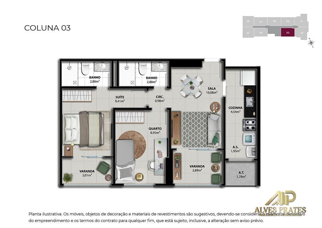 Apartamento à venda com 2 quartos, 61m² - Foto 18