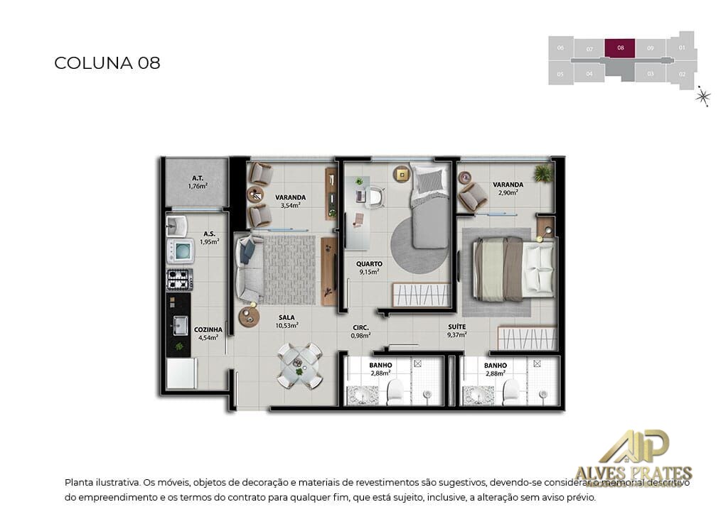 Apartamento à venda com 2 quartos, 61m² - Foto 28