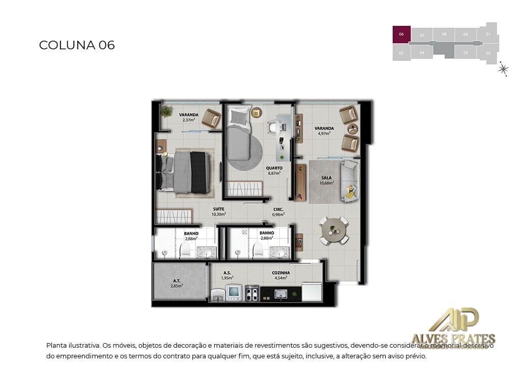 Apartamento à venda com 2 quartos, 61m² - Foto 24