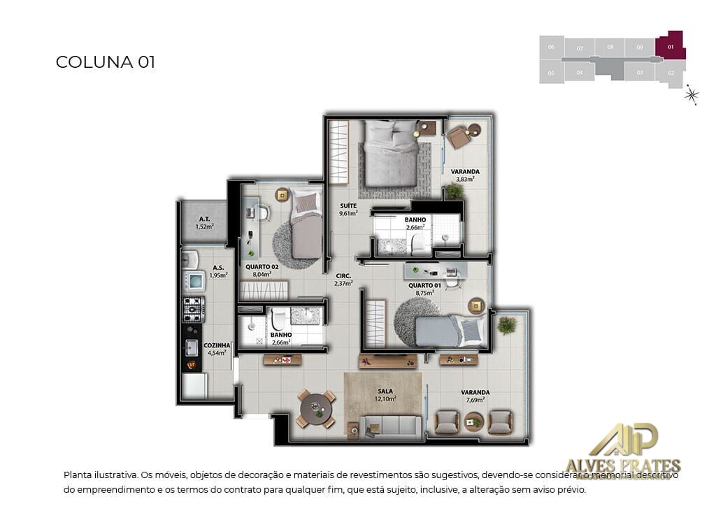 Apartamento à venda com 2 quartos, 61m² - Foto 31