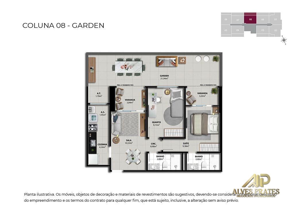 Apartamento à venda com 2 quartos, 61m² - Foto 29