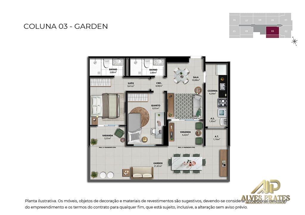 Apartamento à venda com 2 quartos, 61m² - Foto 19