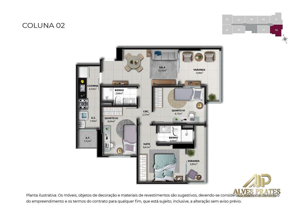 Apartamento à venda com 2 quartos, 61m² - Foto 16