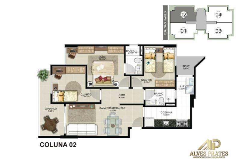 Apartamento à venda com 3 quartos, 85m² - Foto 7