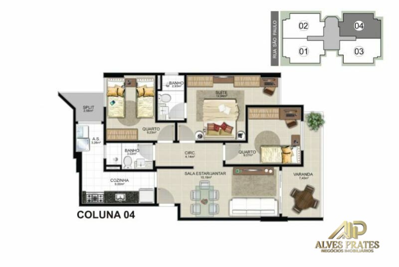 Apartamento à venda com 3 quartos, 85m² - Foto 9