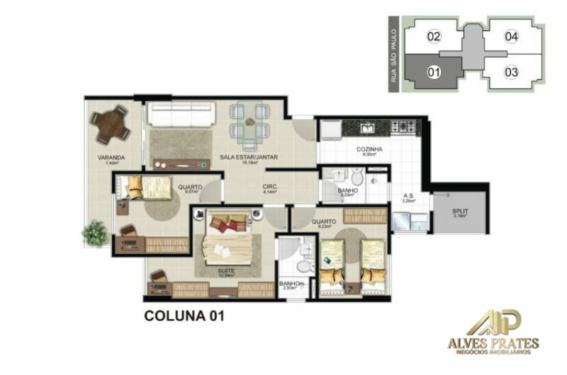 Apartamento à venda com 3 quartos, 85m² - Foto 6