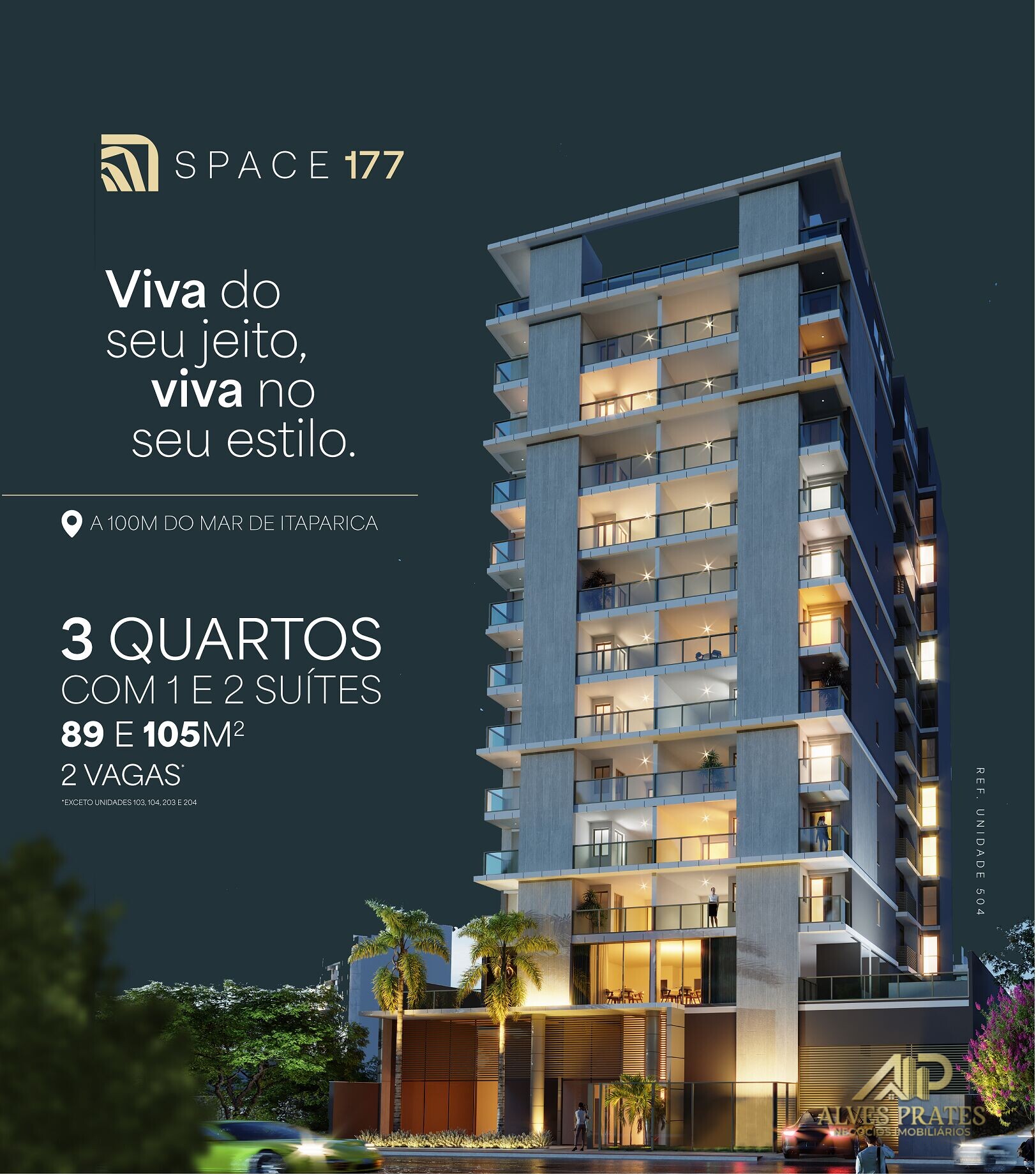 Apartamento à venda com 3 quartos, 104m² - Foto 1