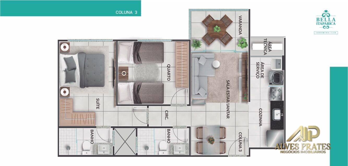 Apartamento à venda com 2 quartos, 57m² - Foto 27