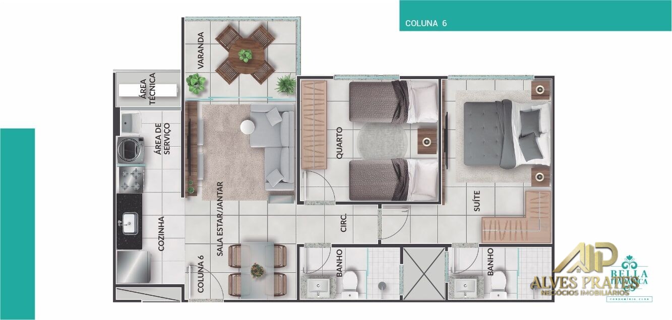 Apartamento à venda com 2 quartos, 57m² - Foto 29