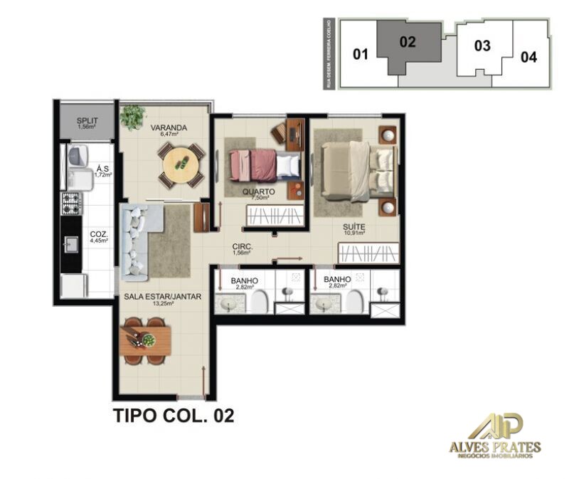 Apartamento à venda com 2 quartos, 62m² - Foto 8