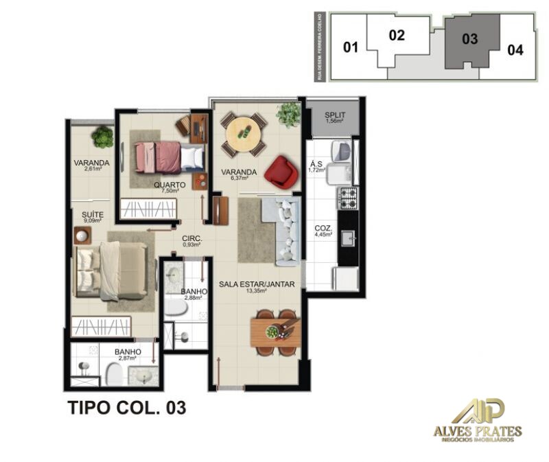 Apartamento à venda com 2 quartos, 62m² - Foto 9