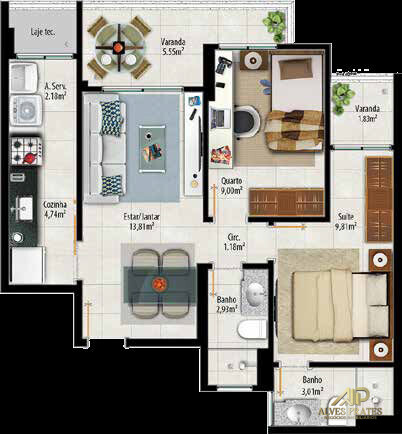 Apartamento à venda com 2 quartos, 66m² - Foto 21