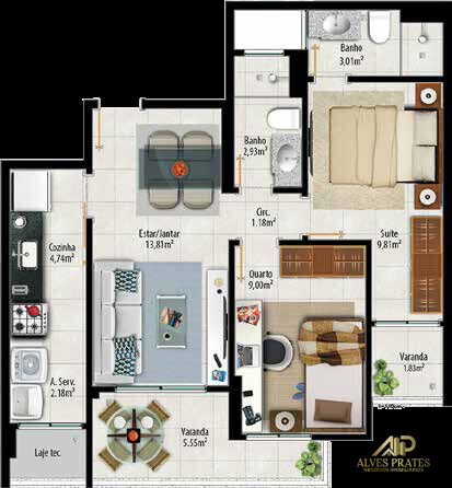 Apartamento à venda com 2 quartos, 66m² - Foto 17