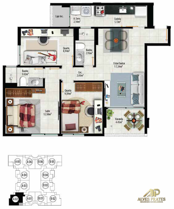 Apartamento à venda com 2 quartos, 66m² - Foto 18