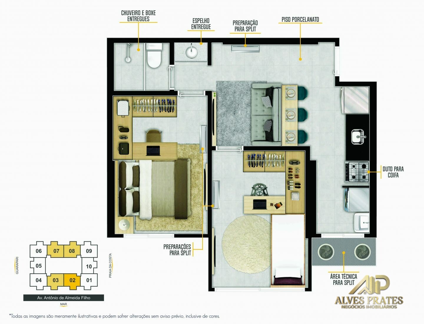 Apartamento à venda com 2 quartos, 60m² - Foto 24