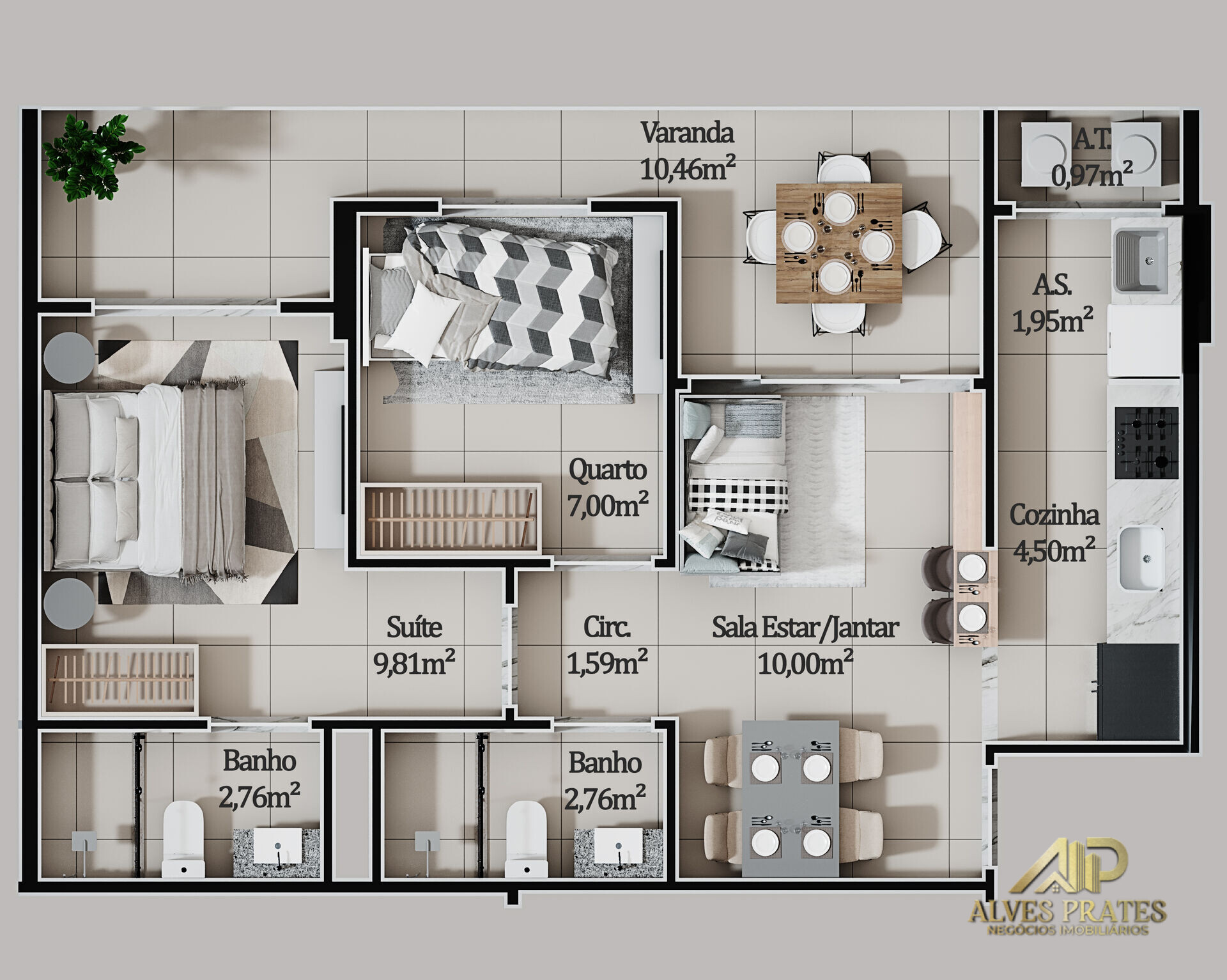 Apartamento à venda com 2 quartos, 61m² - Foto 21