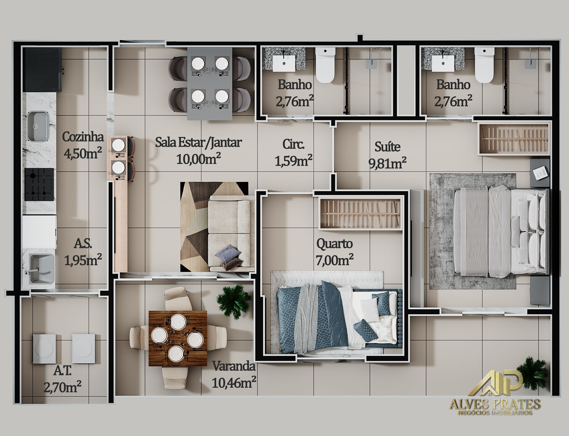 Apartamento à venda com 2 quartos, 61m² - Foto 18