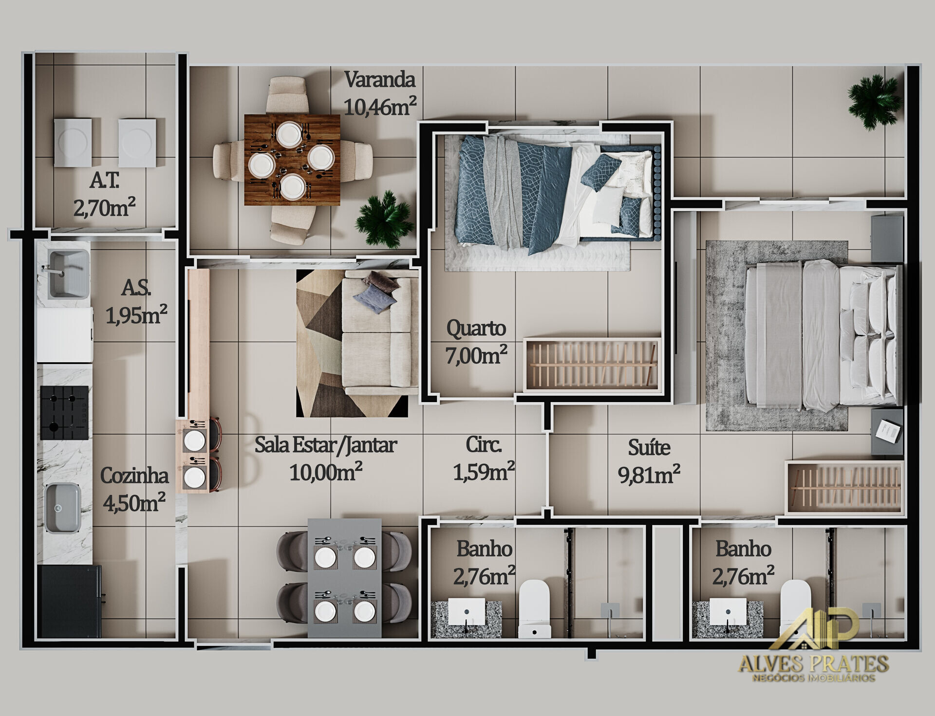 Apartamento à venda com 2 quartos, 61m² - Foto 19