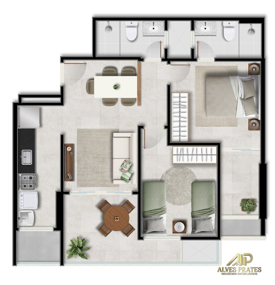 Apartamento à venda com 2 quartos, 66m² - Foto 34