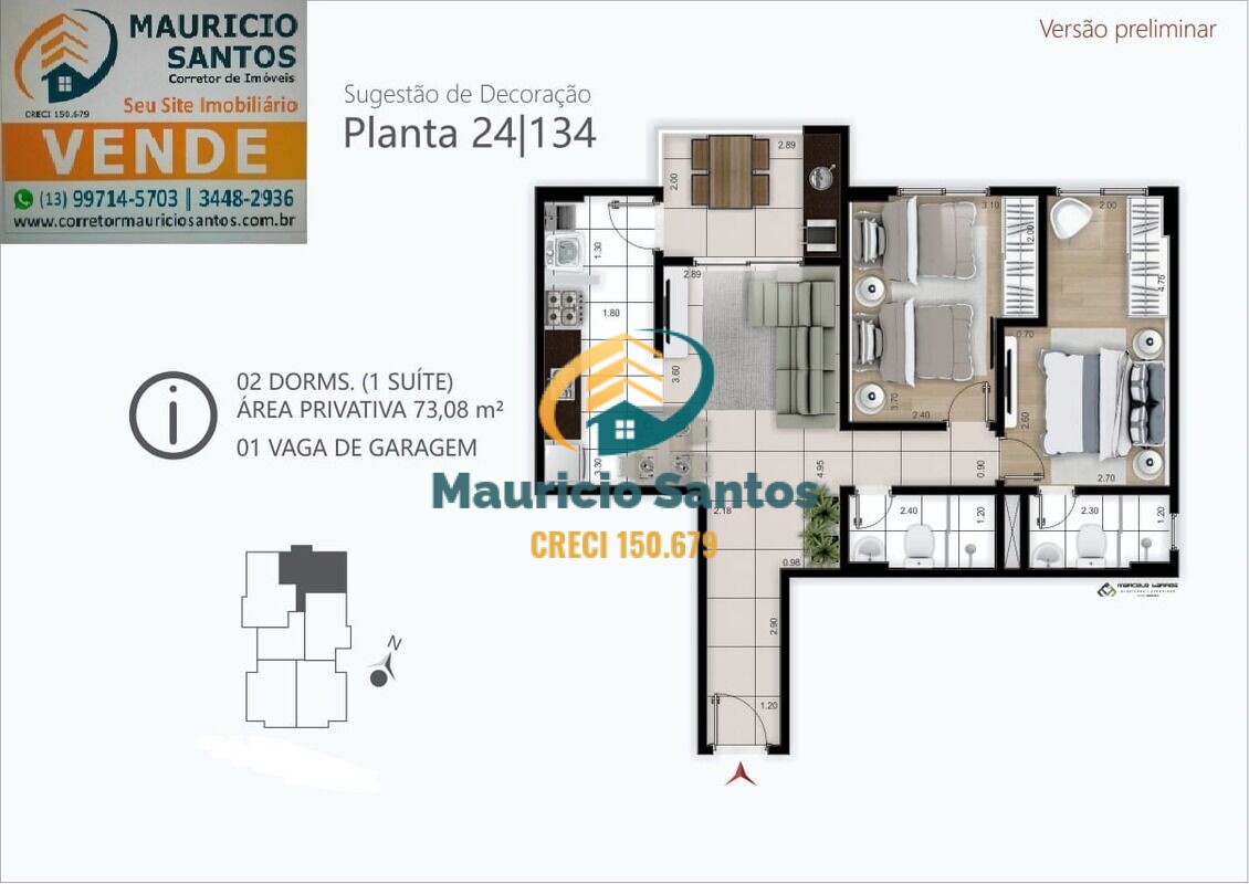 Apartamento à venda com 2 quartos, 68m² - Foto 57