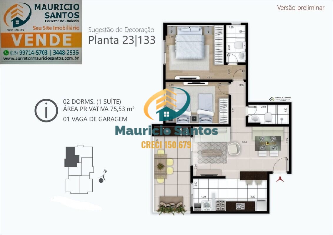 Apartamento à venda com 2 quartos, 68m² - Foto 56