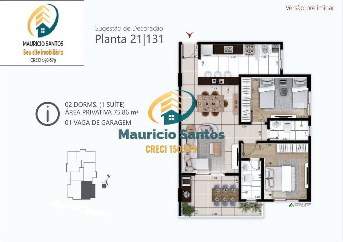 Apartamento à venda com 2 quartos, 68m² - Foto 54