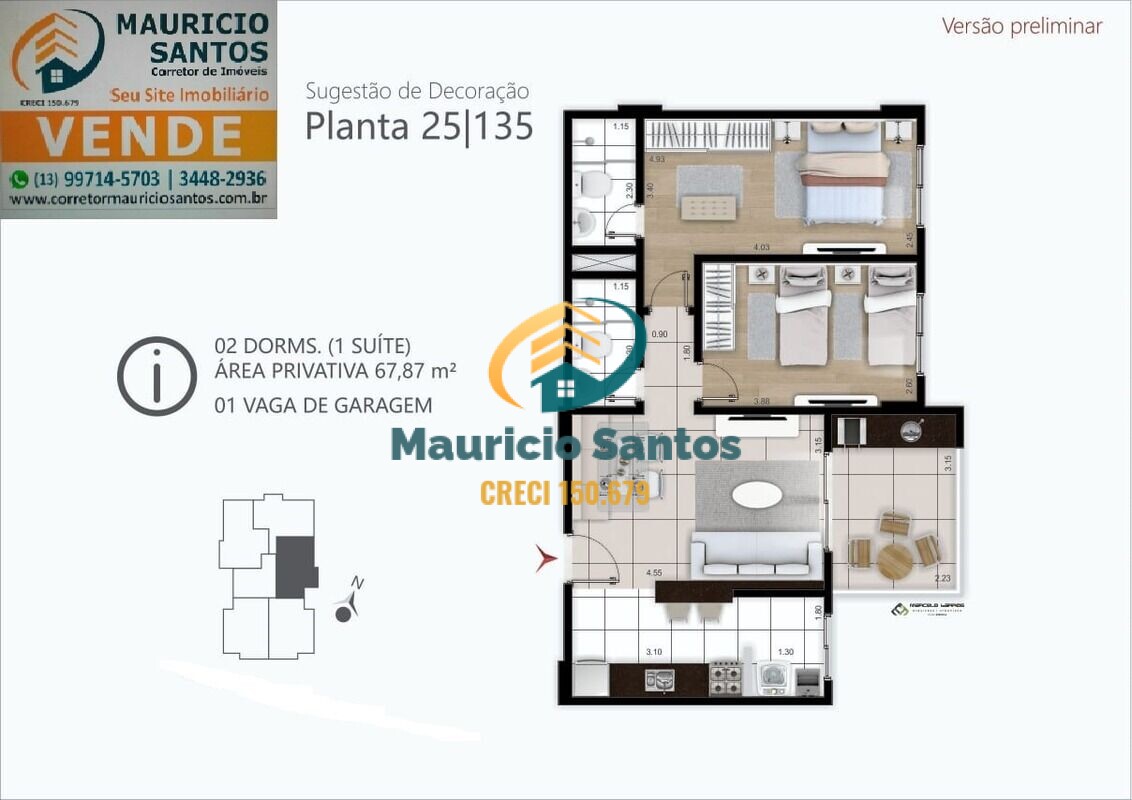 Apartamento à venda com 2 quartos, 68m² - Foto 58